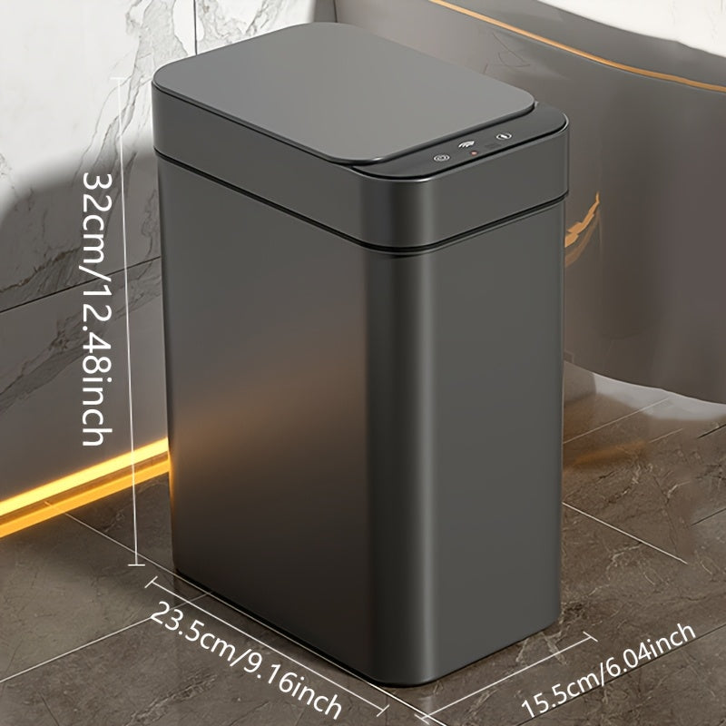 Set of 2 Smart Sensor Trash Bins – Touchless and Compact (Black) | Kalsten