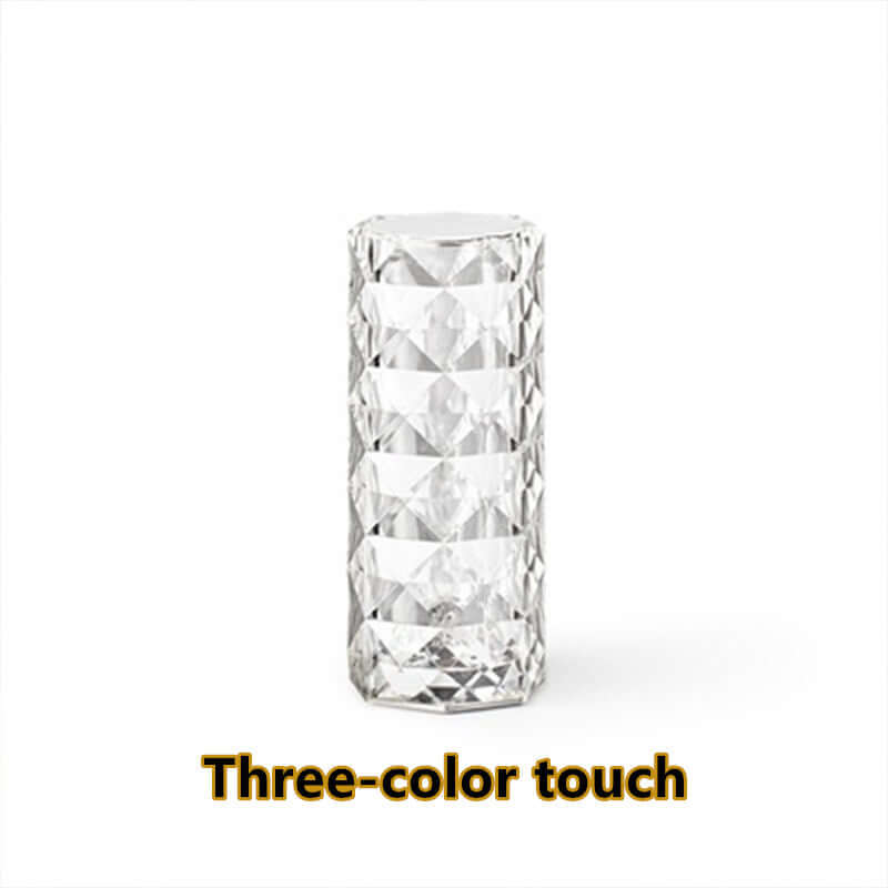 Nordic Crystal Lamp USB Table Lamps Bedroom Touch Dimming Atmosphere Diamond Night Light Rose Projector Lamp Decor | Kalsten