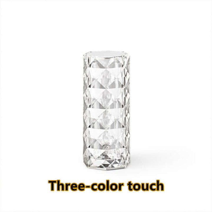 Nordic Crystal Lamp USB Table Lamps Bedroom Touch Dimming Atmosphere Diamond Night Light Rose Projector Lamp Decor | Kalsten