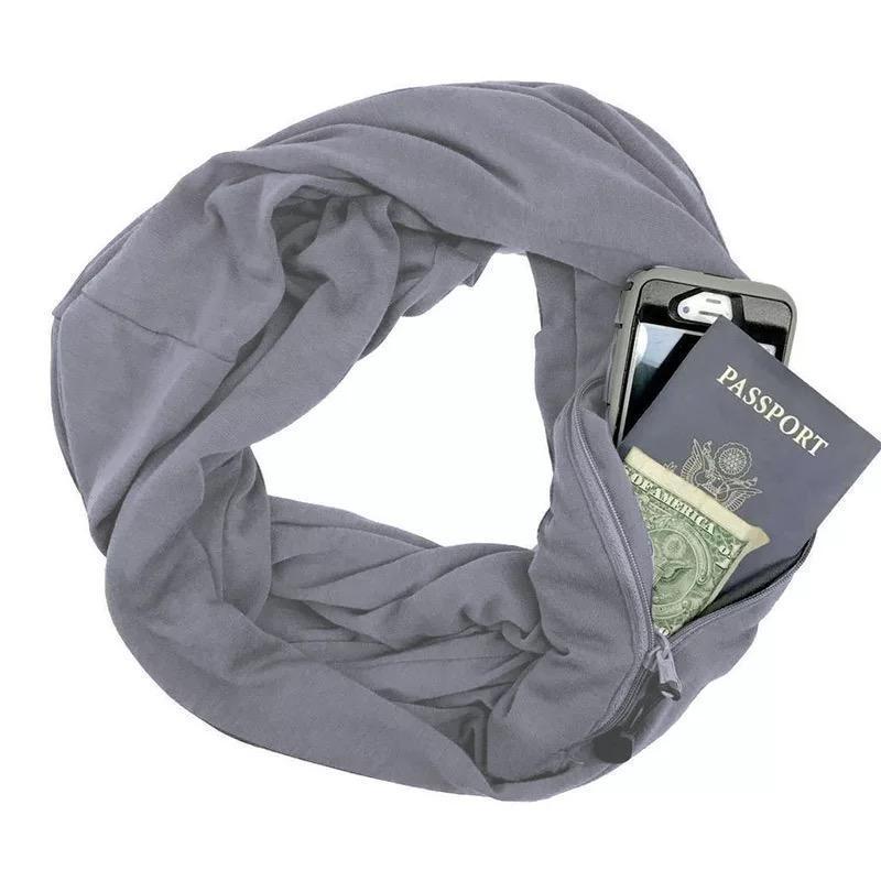 Kalsten | Warm scarf with hidden pocket for winter