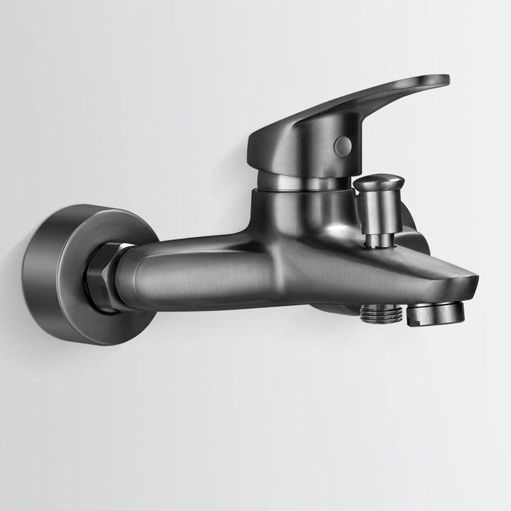 Kalsten | Solid Bathtub Faucet Handheld Shower Hose Lever Handle Wall-Mounted 2 Holes Bathtub Fill Valve