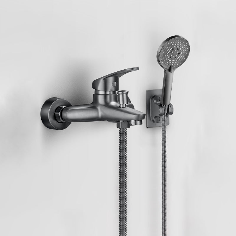 Kalsten | Solid Bathtub Faucet Handheld Shower Hose Lever Handle Wall-Mounted 2 Holes Bathtub Fill Valve
