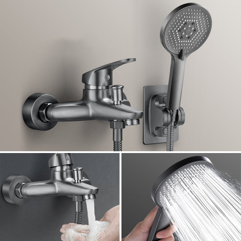 Kalsten | Solid Bathtub Faucet Handheld Shower Hose Lever Handle Wall-Mounted 2 Holes Bathtub Fill Valve