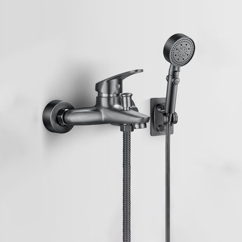 Kalsten | Solid Bathtub Faucet Handheld Shower Hose Lever Handle Wall-Mounted 2 Holes Bathtub Fill Valve