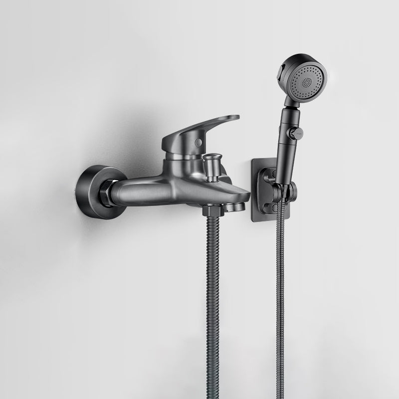 Kalsten | Solid Bathtub Faucet Handheld Shower Hose Lever Handle Wall-Mounted 2 Holes Bathtub Fill Valve