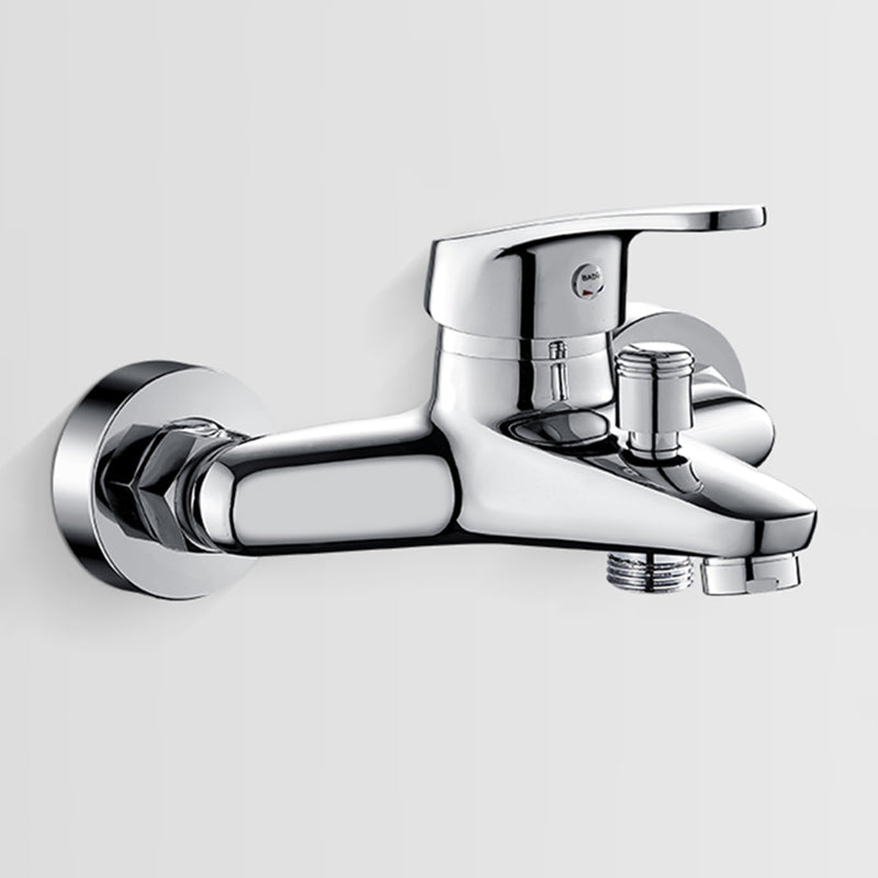 Kalsten | Solid Bathtub Faucet Handheld Shower Hose Lever Handle Wall-Mounted 2 Holes Bathtub Fill Valve