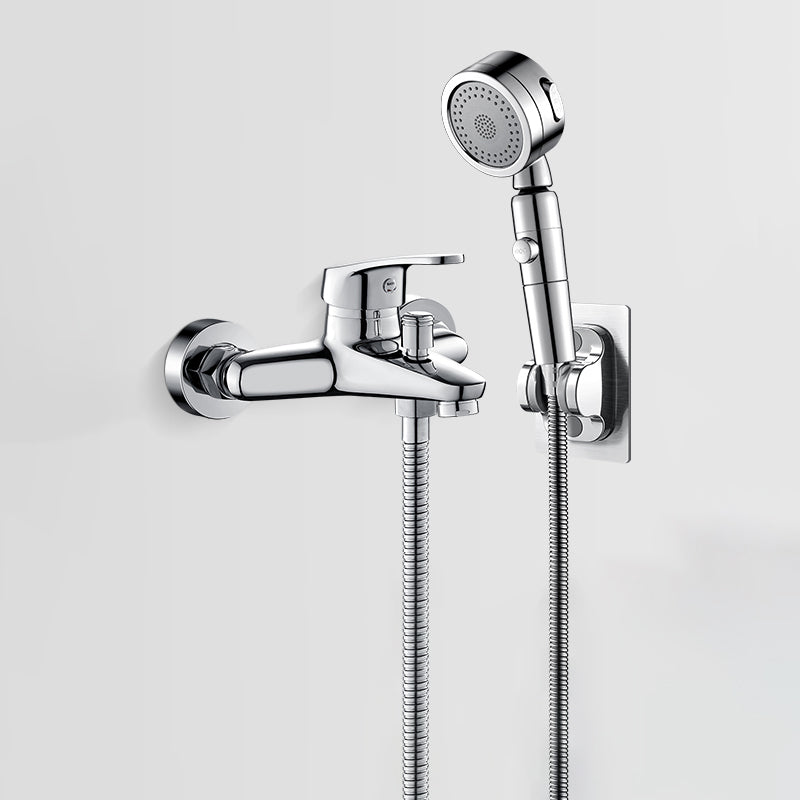 Kalsten | Solid Bathtub Faucet Handheld Shower Hose Lever Handle Wall-Mounted 2 Holes Bathtub Fill Valve