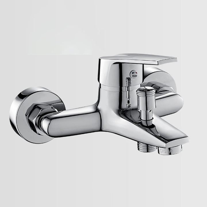 Kalsten | Solid Bathtub Faucet Handheld Shower Hose Lever Handle Wall-Mounted 2 Holes Bathtub Fill Valve