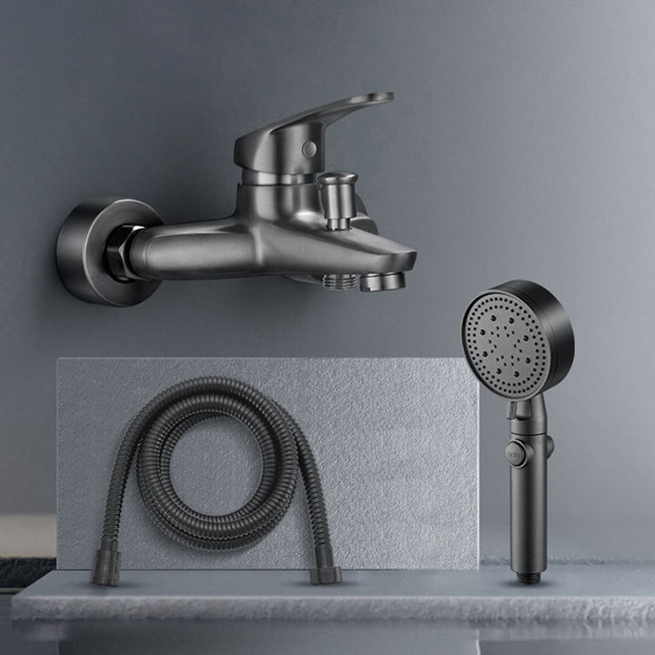 Kalsten | Solid Bathtub Faucet Handheld Shower Hose Lever Handle Wall-Mounted 2 Holes Bathtub Fill Valve