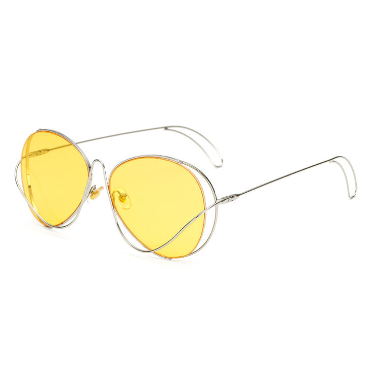 Ladies' fashion half-frame glasses with intricate, minimalist design Kalsten