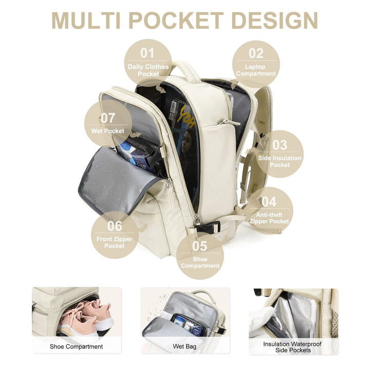 Large Women’s Travel Backpack – Waterproof