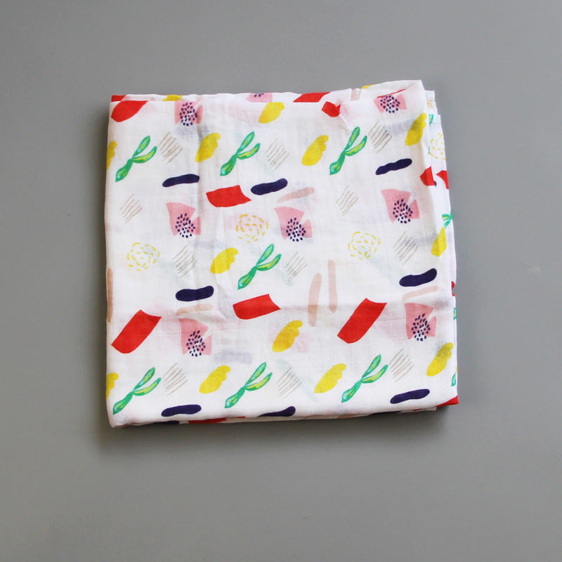 Organic Cotton Dinosaur Print Muslin Swaddle kalsten