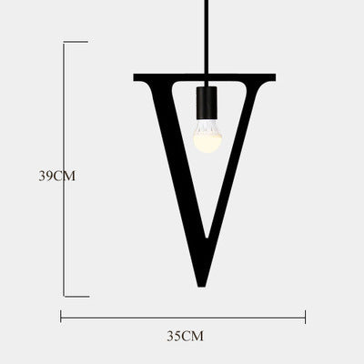 Artistic Letter-Shaped Pendant Light