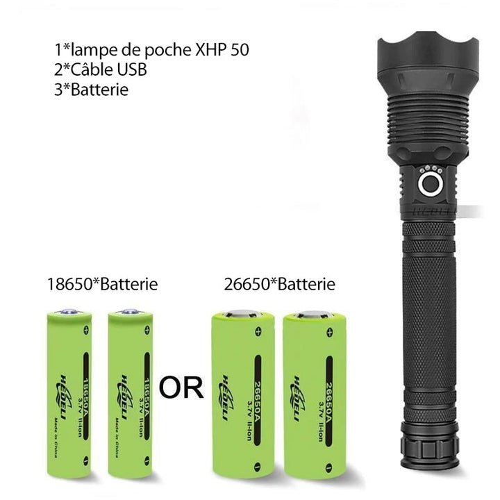 2023 New Year Limited Time Sale LED Tactical Rechargeable Laser Flashlight 90000 High Lumens-Buy 2 Free VIP Shipping | Kalsten