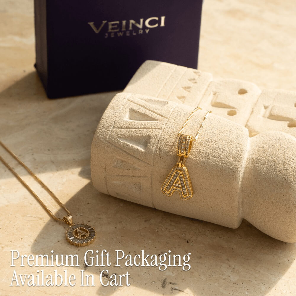 Kalsten | 2pc 14k Diamond Letter Initial Necklaces