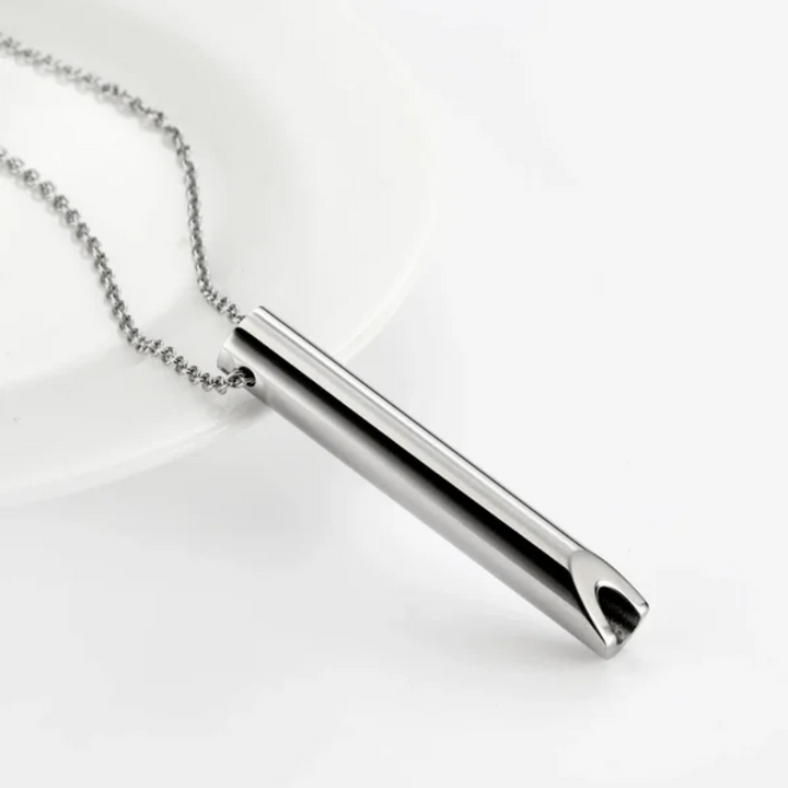 Kalsten | Breathing Exercise Necklace | Stainless Steel | Smoking & Vaping Alternative for Anxiety Relief
