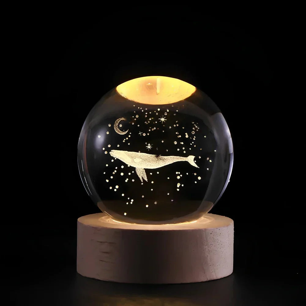 3D Crystal Ball LED Night Light