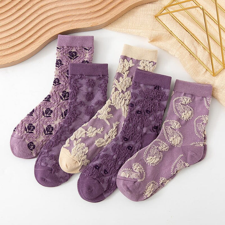 Kalsten | Women's Floral Cotton Socks (10 Pairs)
