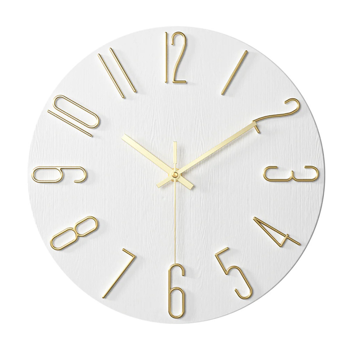 Kalsten | Modern Black Wall Clock | 30 cm Silent Minimalist Design