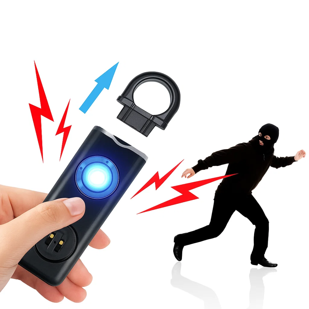 Ultra-Loud 130 dB Siren – Compact LED Torch Safety Device – For Night-Walkers Students & Commuters Kalsten