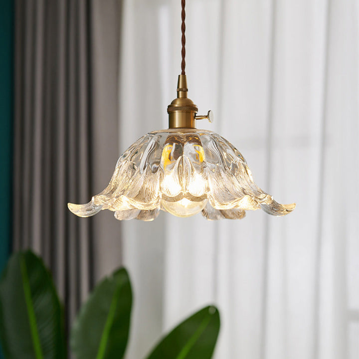 Creative Flower Clear Glass Pendant Light | Kalsten