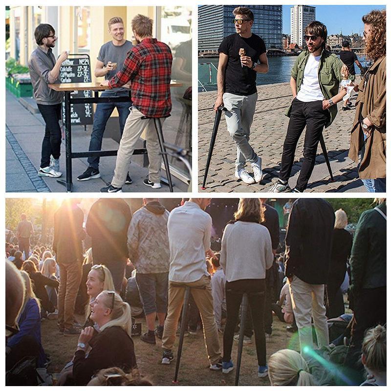 Kalsten | Foldable walking stick with integrated seat for comfort on the go