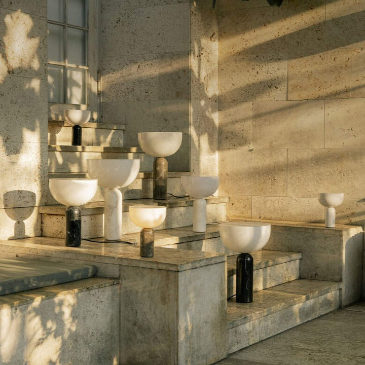 Kalsten | MarbleLuxe Lamp - Luxurious Marble Table Lamp with Golden Accents