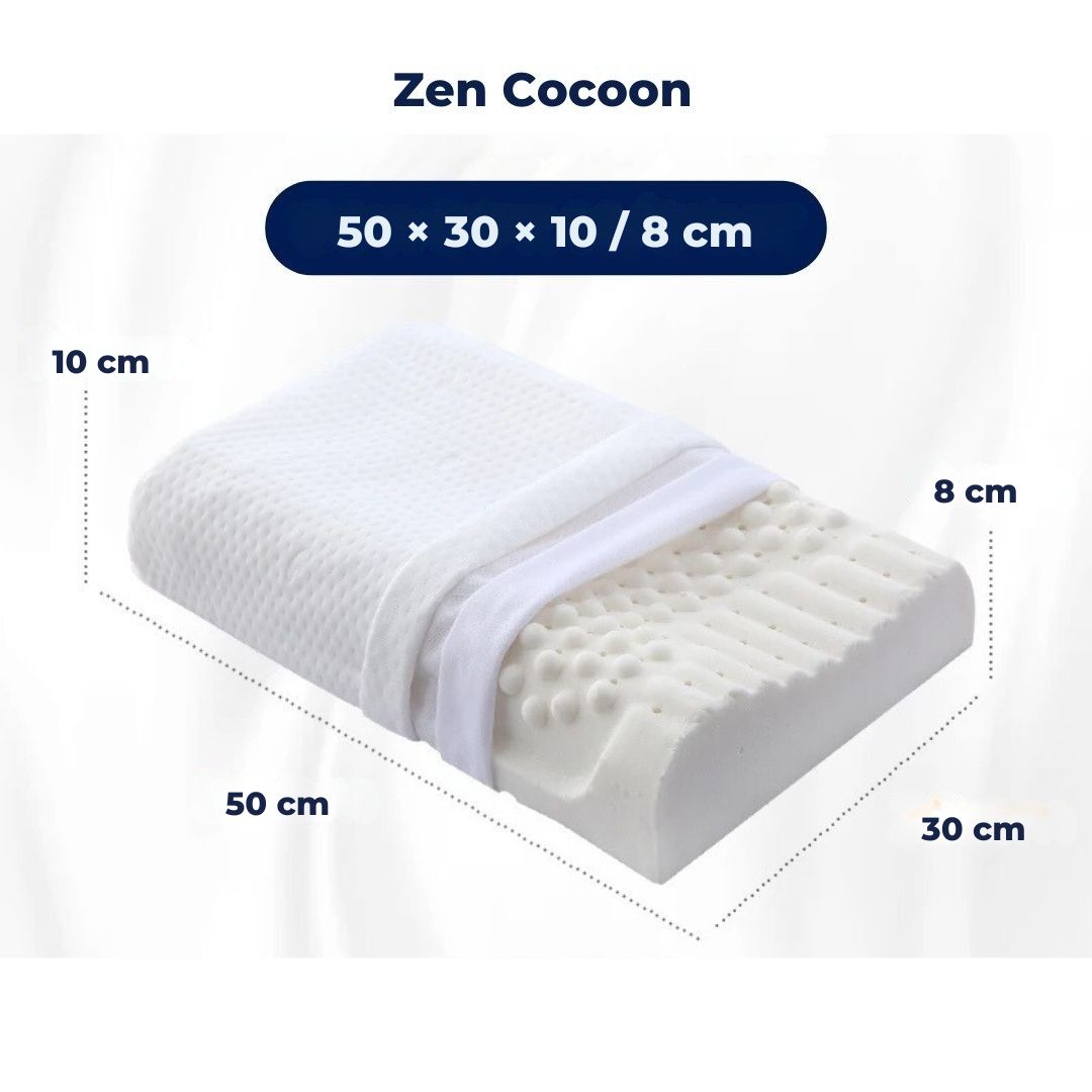 EcoNeck Comfort | 100% Natural Latex Orthopedic Pillow - for Neck Pain - Comfortable and Supportive Pillow - Better Sleep - Wellness Kalsten