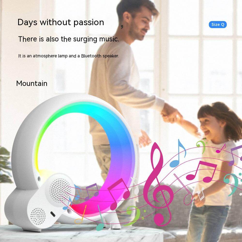 Creative Q Light Analog Sunrise Digital Display Alarm Clock Bluetooth Audio Intelligent Wake-up Q Colorful Atmosphere Light | Kalsten