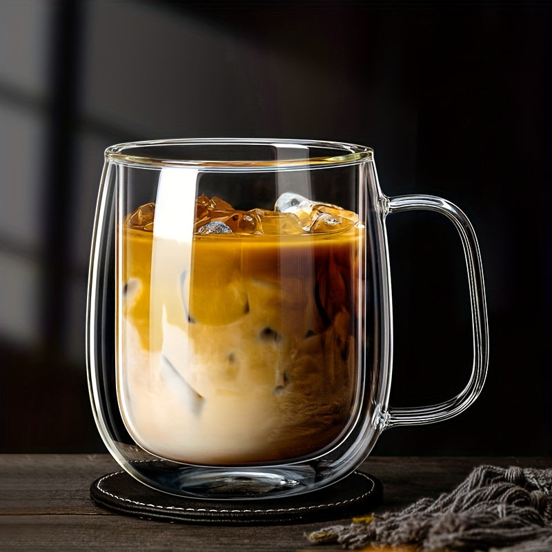 ThermoSip Double-Walled Glass Mug (Heat-Resistant)
