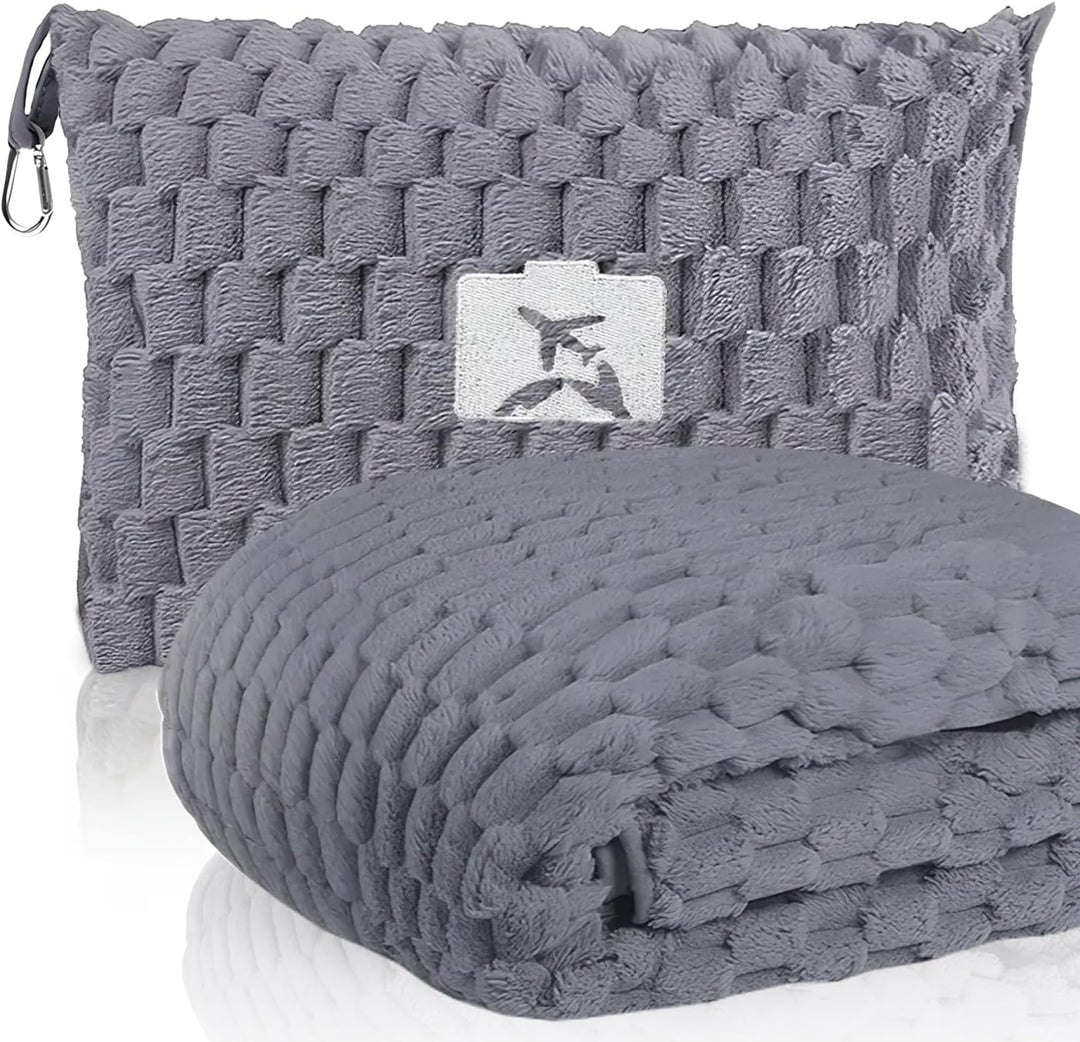 Kalsten | Packable Flannel Travel Blanket with Pillow Bag and Luggage Sleeve – Trevora