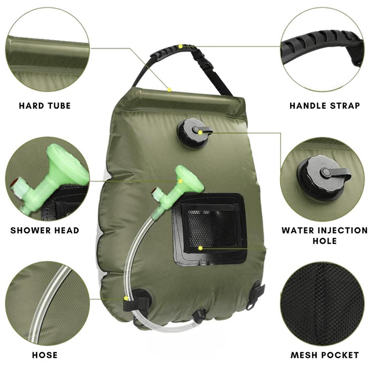 SolarFlow Portable Shower — Experience warm freedom and freshness wherever the adventure calls | Kalsten