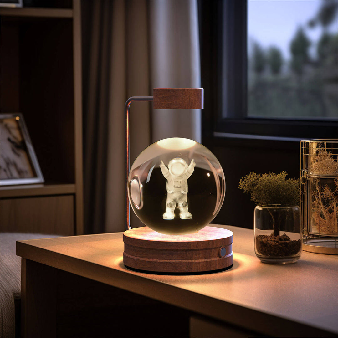 Crystal Ball Cosmic Dinosaur Indoor Night Light USB Power Warm Bedside Light Birthday Gift Night Lamp | Kalsten