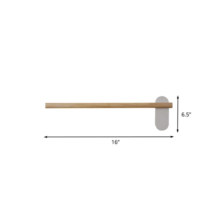 Wood Slim Linear Vanity Light Fixture Minimalism 16"/19.5"/23.5" Long LED Beige Wall Sconce Lamp for Bathroom | Kalsten
