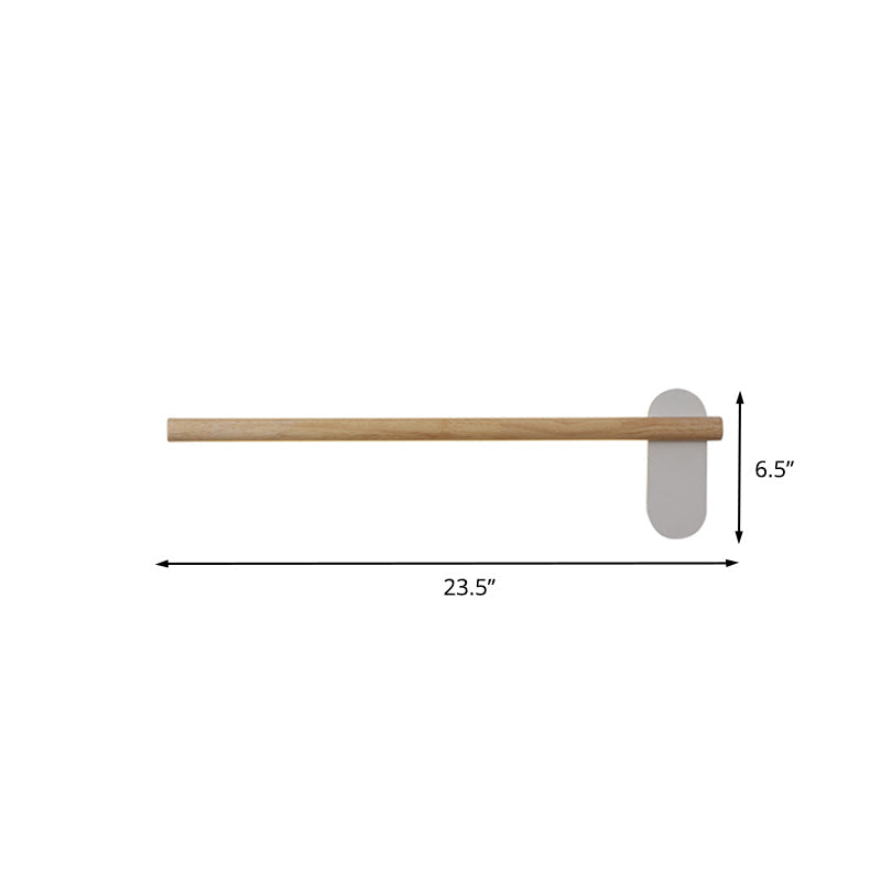 Wood Slim Linear Vanity Light Fixture Minimalism 16"/19.5"/23.5" Long LED Beige Wall Sconce Lamp for Bathroom | Kalsten