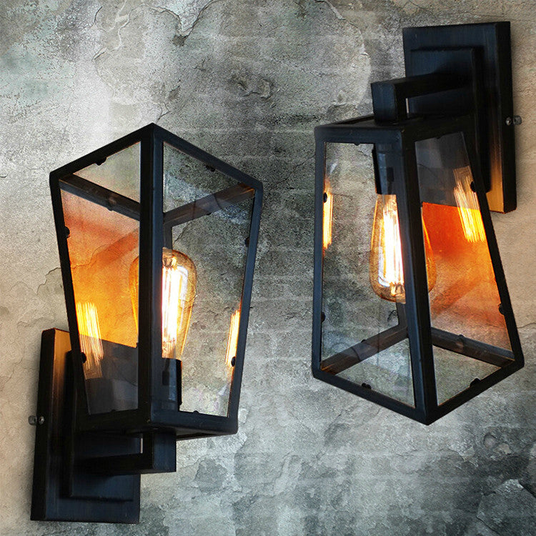 Industrial Glass Wall Sconce