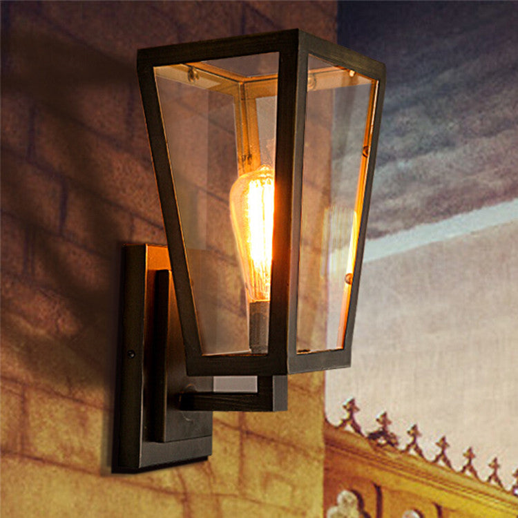 Industrial Glass Wall Sconce