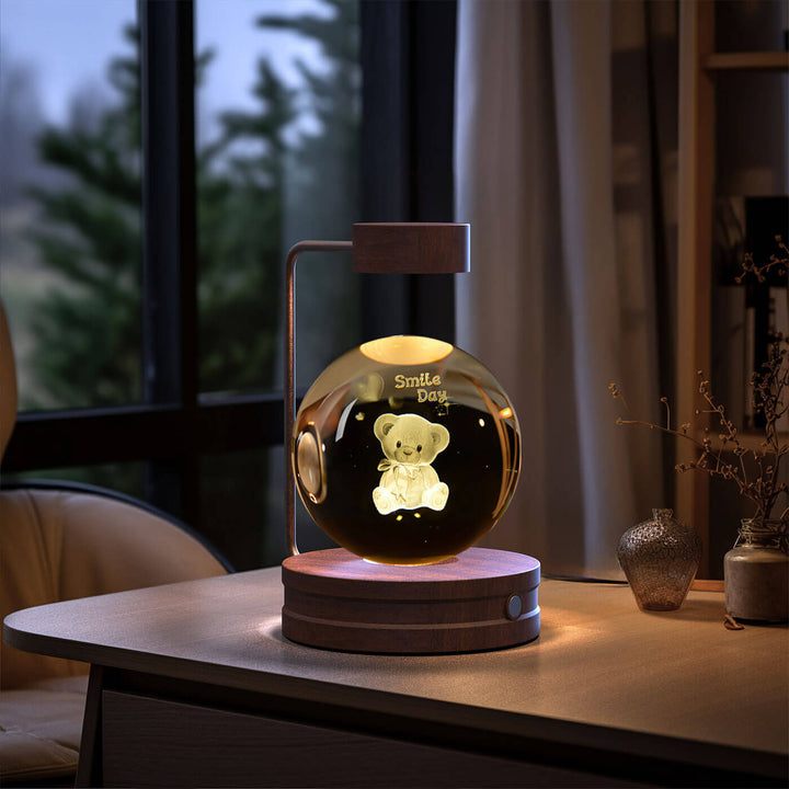 Crystal Ball Cosmic Dinosaur Indoor Night Light USB Power Warm Bedside Light Birthday Gift Night Lamp | Kalsten