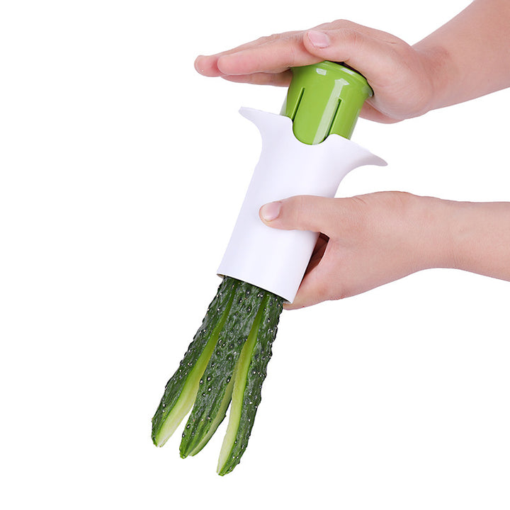 Handheld Julienne Vegetable Slicer With Integrated Safety Guard Ergonomic Grip