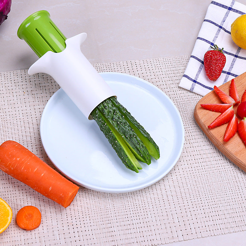 Handheld Julienne Vegetable Slicer With Integrated Safety Guard Ergonomic Grip
