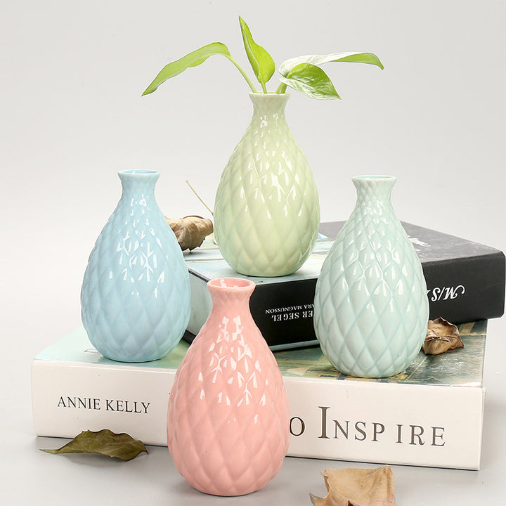Decorative Textured Ceramic Flower Vase Kalsten