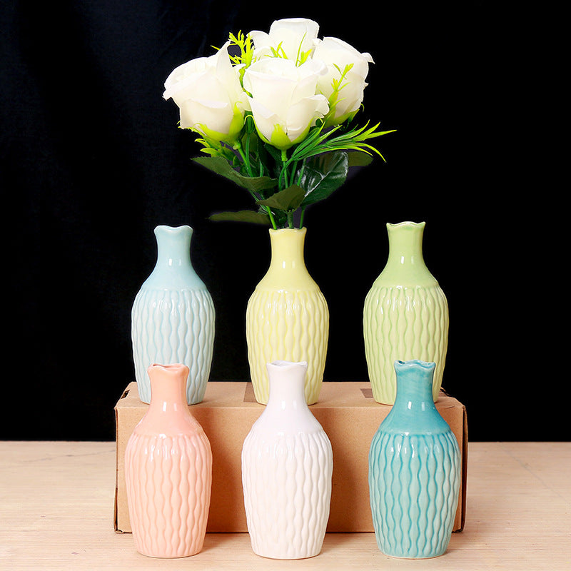 Textured Ceramic Flower Vase Kalsten 1790310283