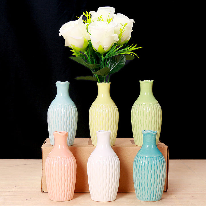 Textured Ceramic Flower Vase Kalsten 1790310283