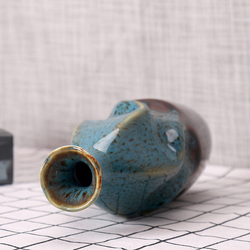 Artisanal Ceramic Decorative Bottle Vase Kalsten