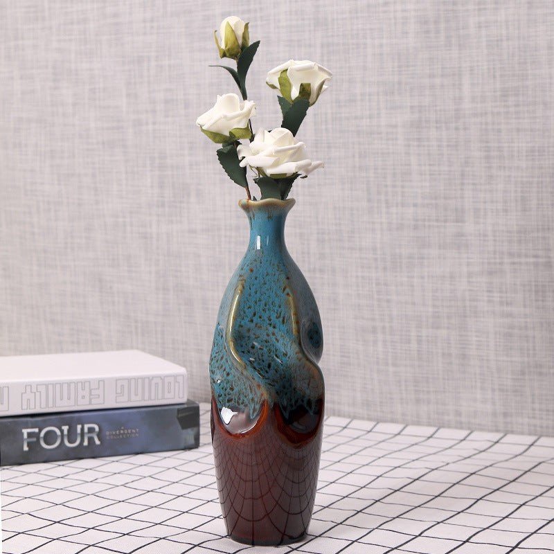 Artisanal Ceramic Decorative Bottle Vase Kalsten