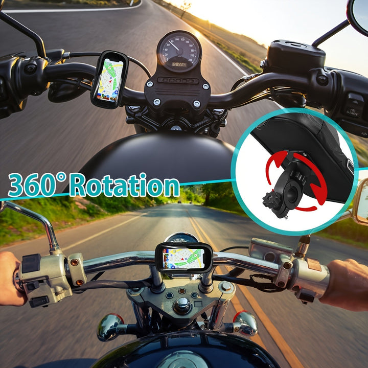 Waterproof Phone Holder for Bicycle and Motorcycle – 360° Rotatable and Suitable for 4.5–6.4 Inches | Kalsten