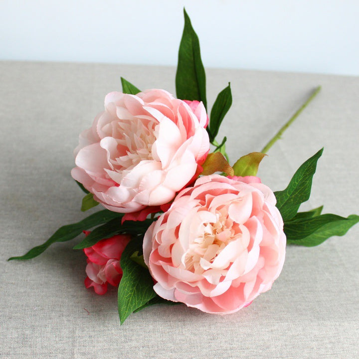 Lifelike Peony Floral Stem