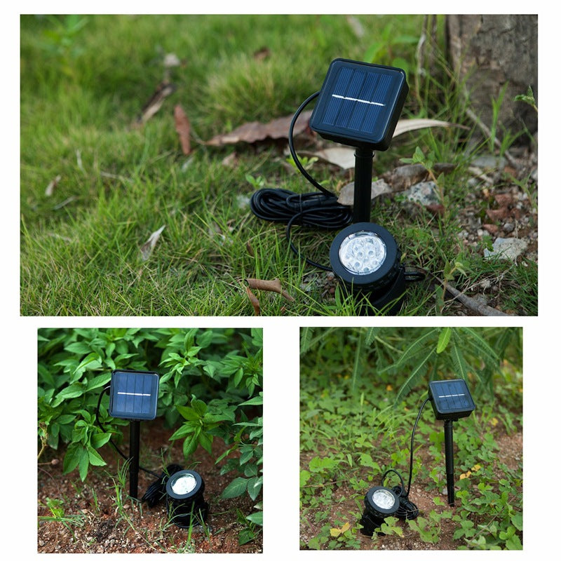 Adjustable Solar LED Landscape Spotlight With External Photovoltaic Panel And Extended Low-Voltage Cable Kalsten