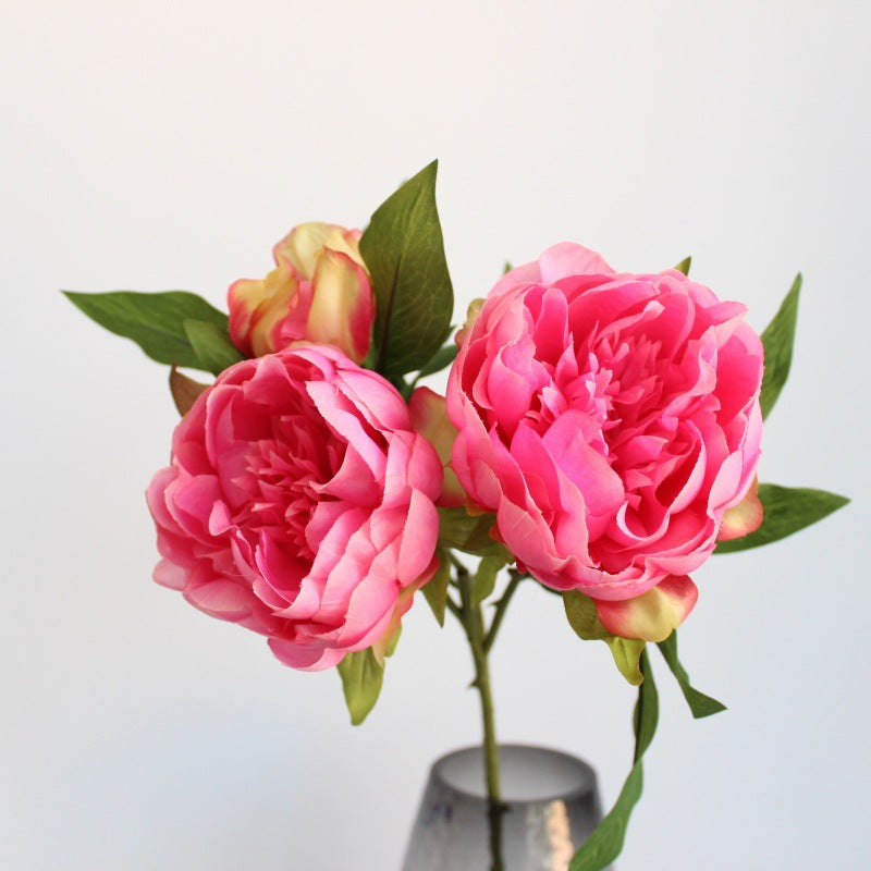 Lifelike Peony Floral Stem