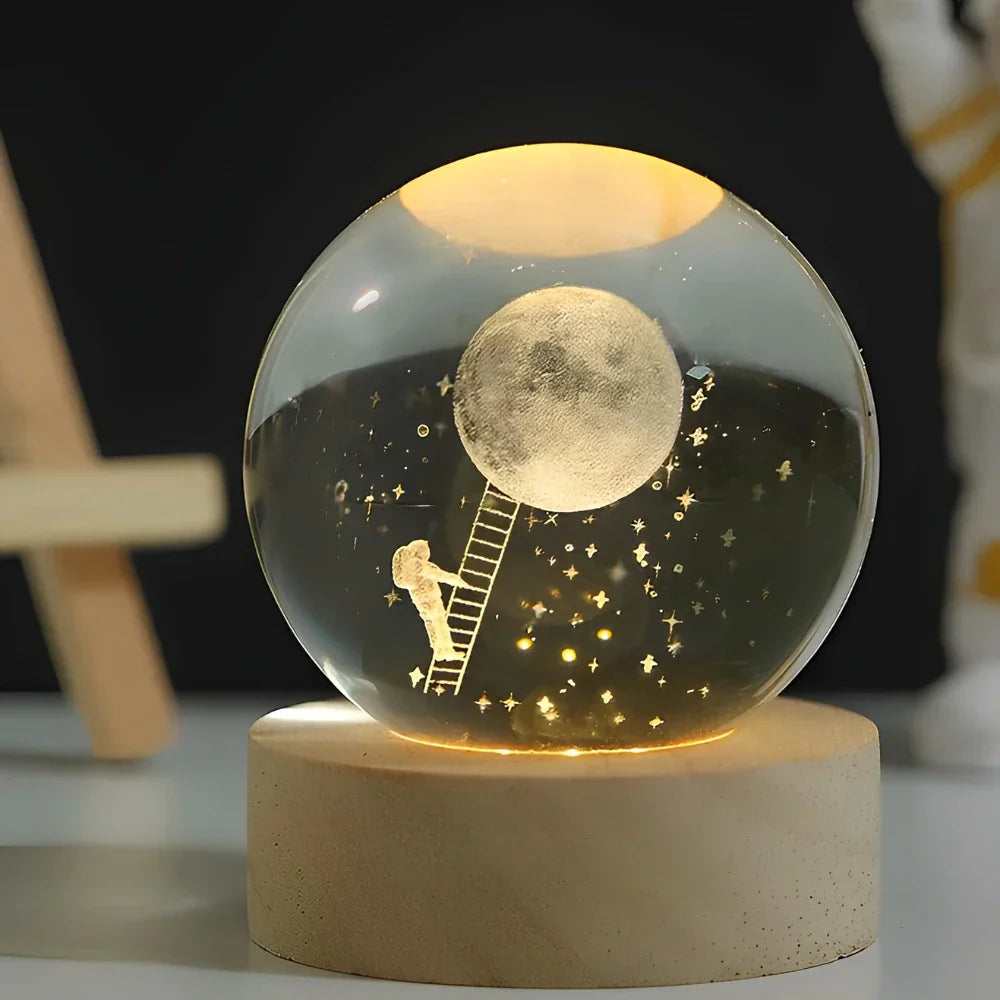 3D Crystal Ball LED Night Light Kalsten